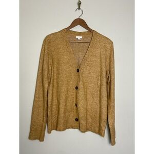 J. Jill Cardigan Half Button Long Sleeve Sweater. Size‎ Medium. Camel Color.